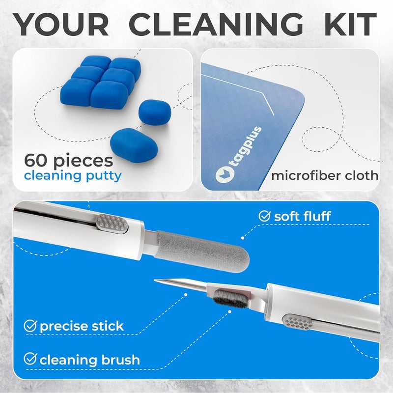 tagplus for Airpod Cleaner Kit + Pro Cleaning Tool - Compatible for Earbud Cleaning kit for iPhone Cleaning Kit for iPhone Cleaner Kit for Airpods Cleaning Kit Cleaning Putty Phone Cleaning Kit - Image 3